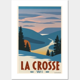 Wisconsin Vintage 1940’s Style Travel Poster-Winter Posters and Art